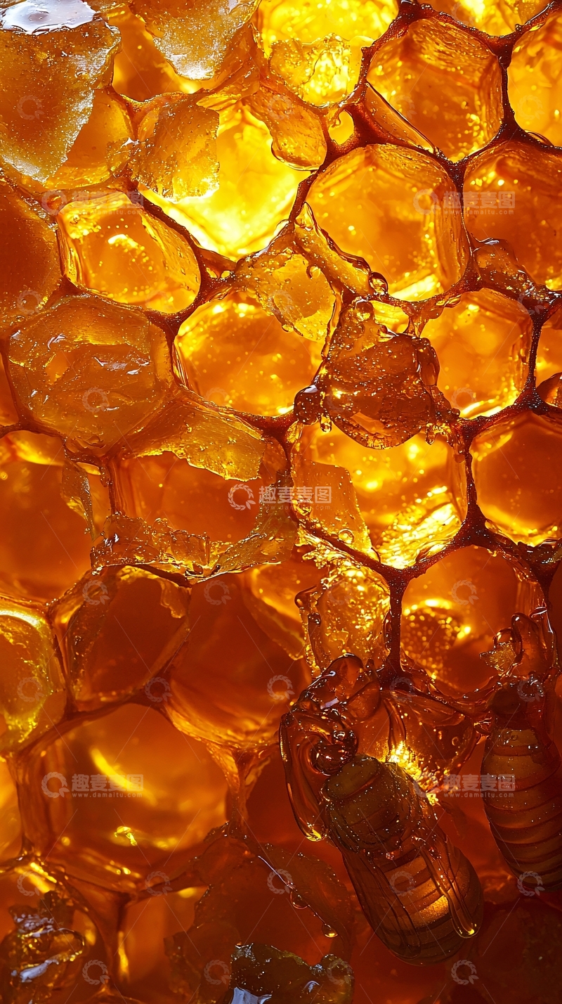 高清大图下载【趣麦麦图】蜂巢特写