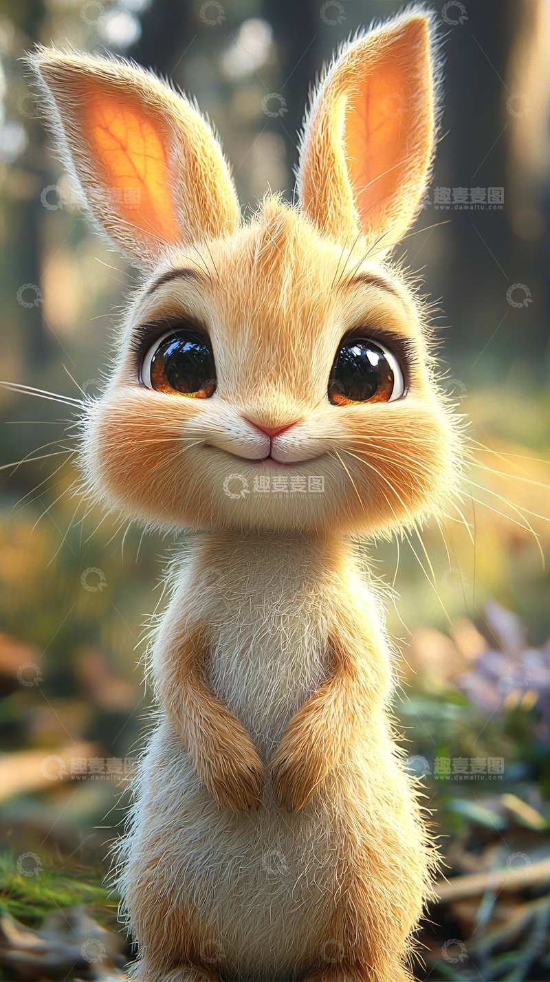 高清大图下载【趣麦麦图】可爱卡通小兔子