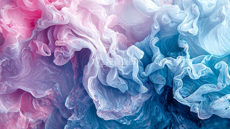 高清大图下载【趣麦麦图】梦幻粉色蓝色水彩纹理