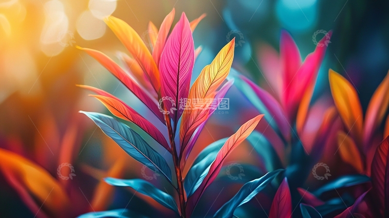 高清大图下载【趣麦麦图】彩色植物