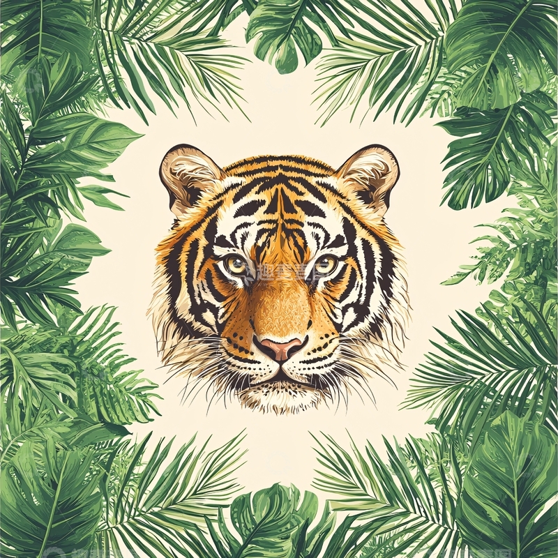 高清大图下载【趣麦麦图】-老虎头像