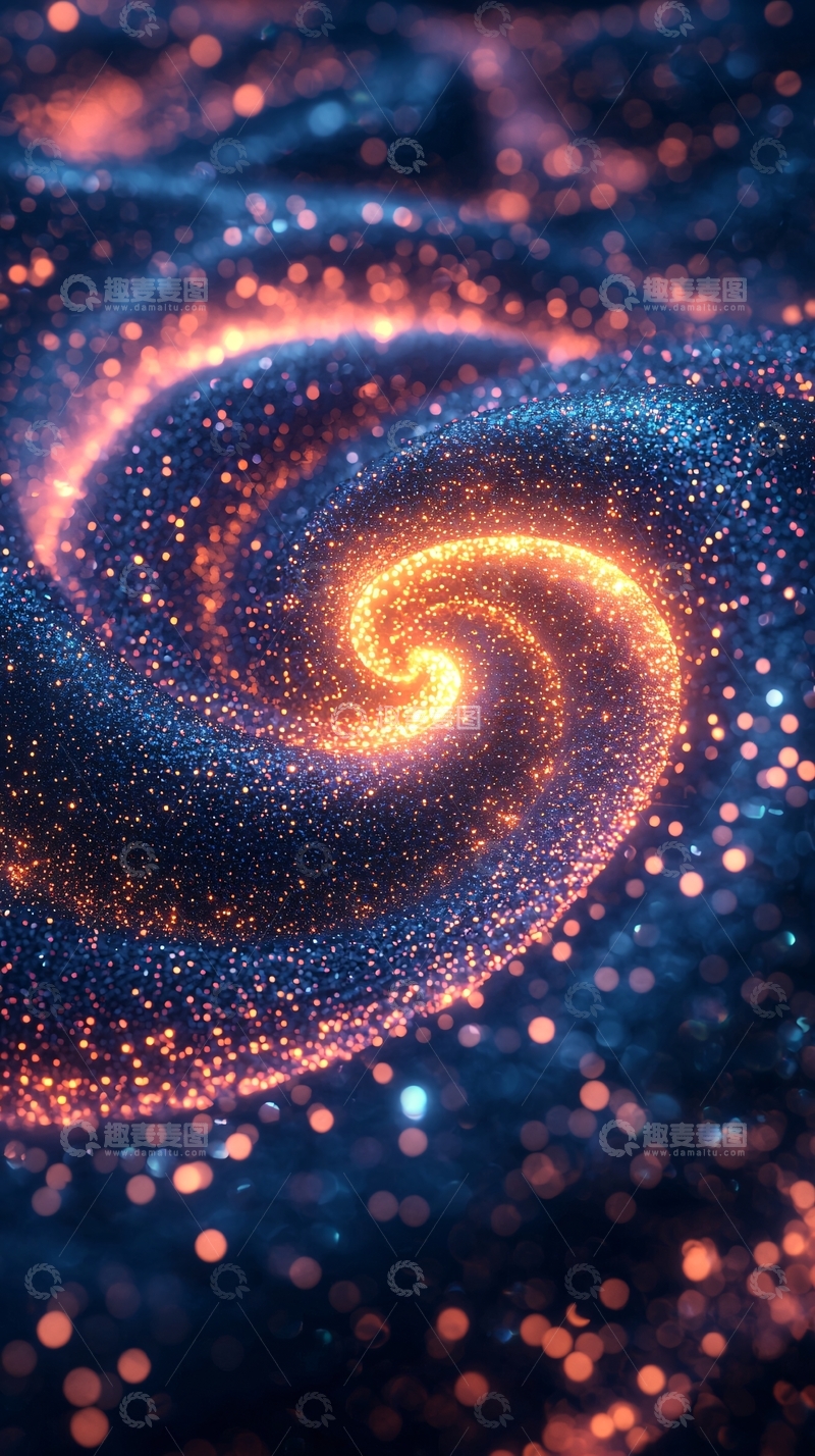 高清大图下载【趣麦麦图】闪耀星河螺旋纹理