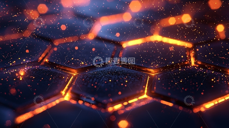 高清大图下载【趣麦麦图】科技感蜂窝状纹理