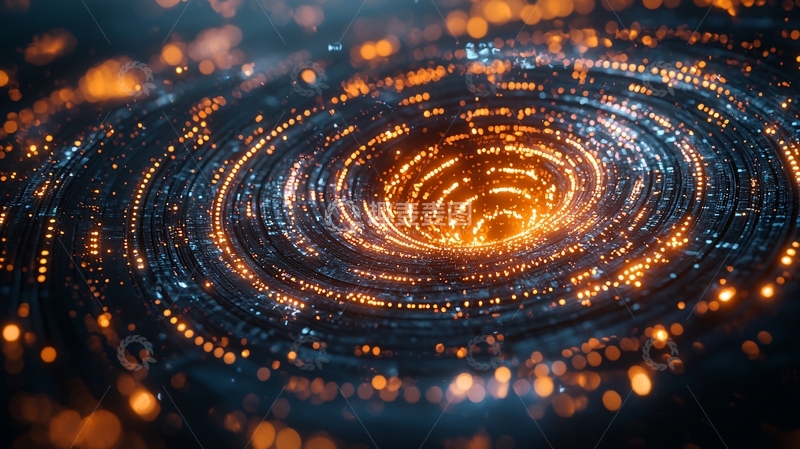 高清大图下载【趣麦麦图】-科技感漩涡光点