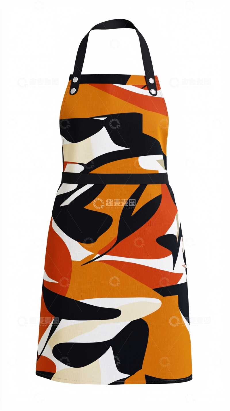 高清大图下载【趣麦麦图】抽象印花围裙