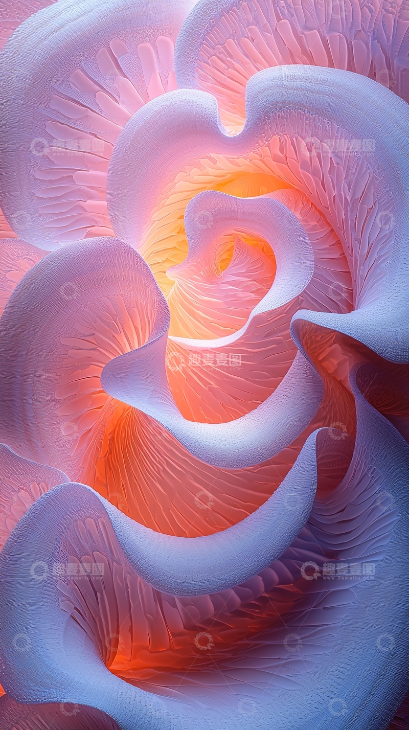 高清大图下载【趣麦麦图】粉色花瓣抽象艺术