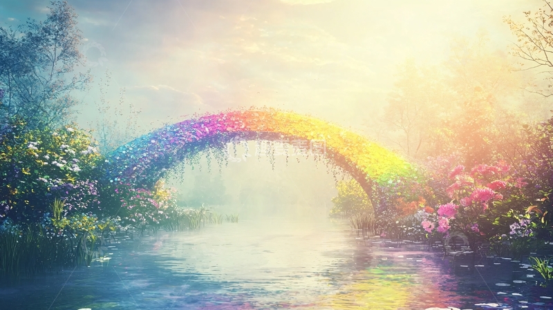 高清大图下载【趣麦麦图】彩虹花桥