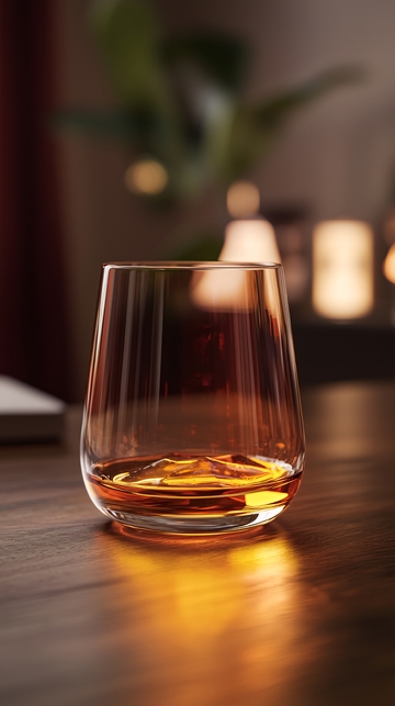 琥珀色威士忌酒杯