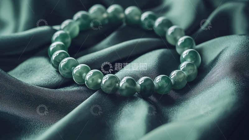 高清大图下载【趣麦麦图】绿玉髓珠链