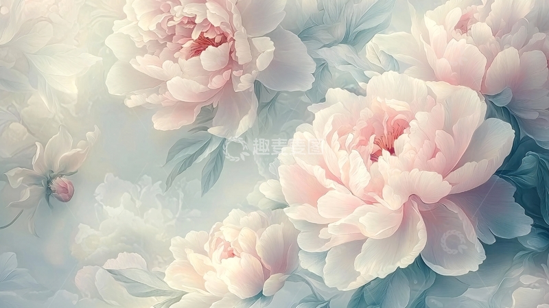 高清大图下载【趣麦麦图】粉色牡丹花壁纸