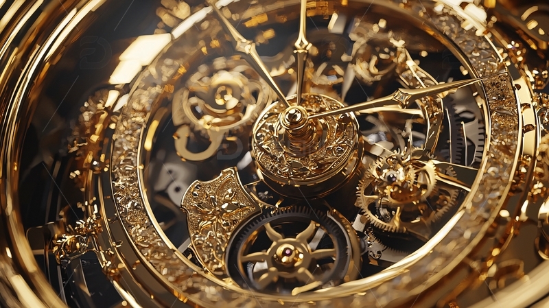 高清大图下载【趣麦麦图】奢华黄金机械表内部构造
