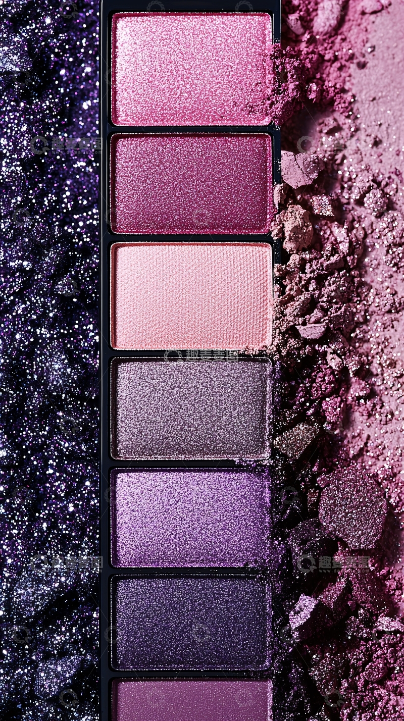 高清大图下载【趣麦麦图】紫色眼影盘