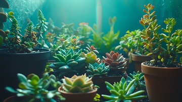 梦幻的多肉植物盆栽