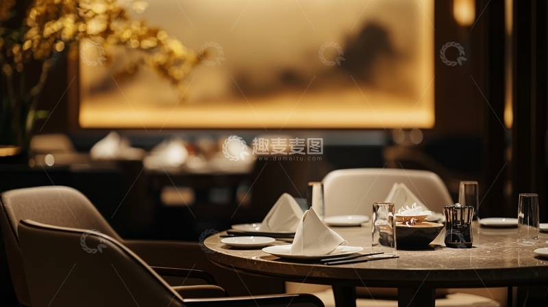 高清大图下载【趣麦麦图】高级餐厅餐桌布置