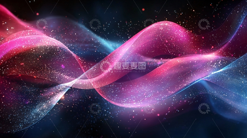 高清大图下载【趣麦麦图】抽象彩色流动线条