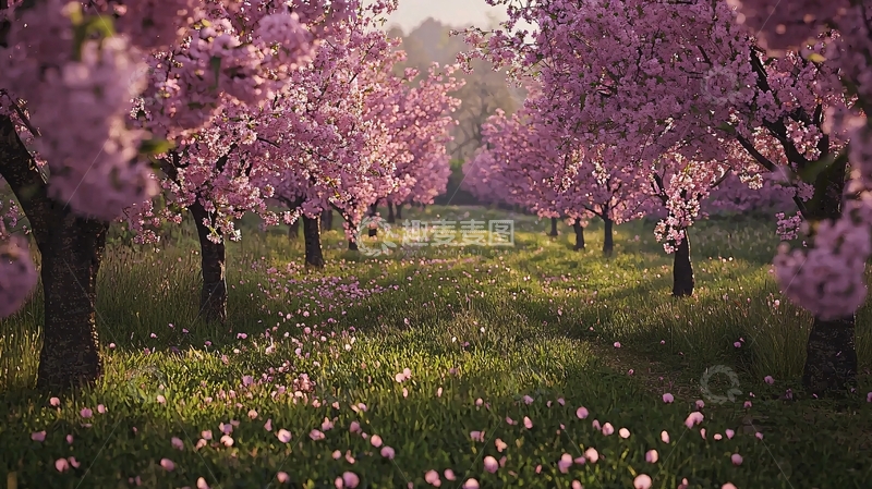 高清大图下载【趣麦麦图】樱花树林