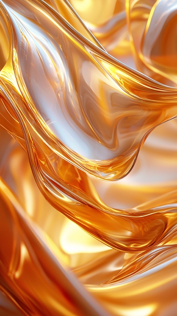 金色液体流动抽象背景