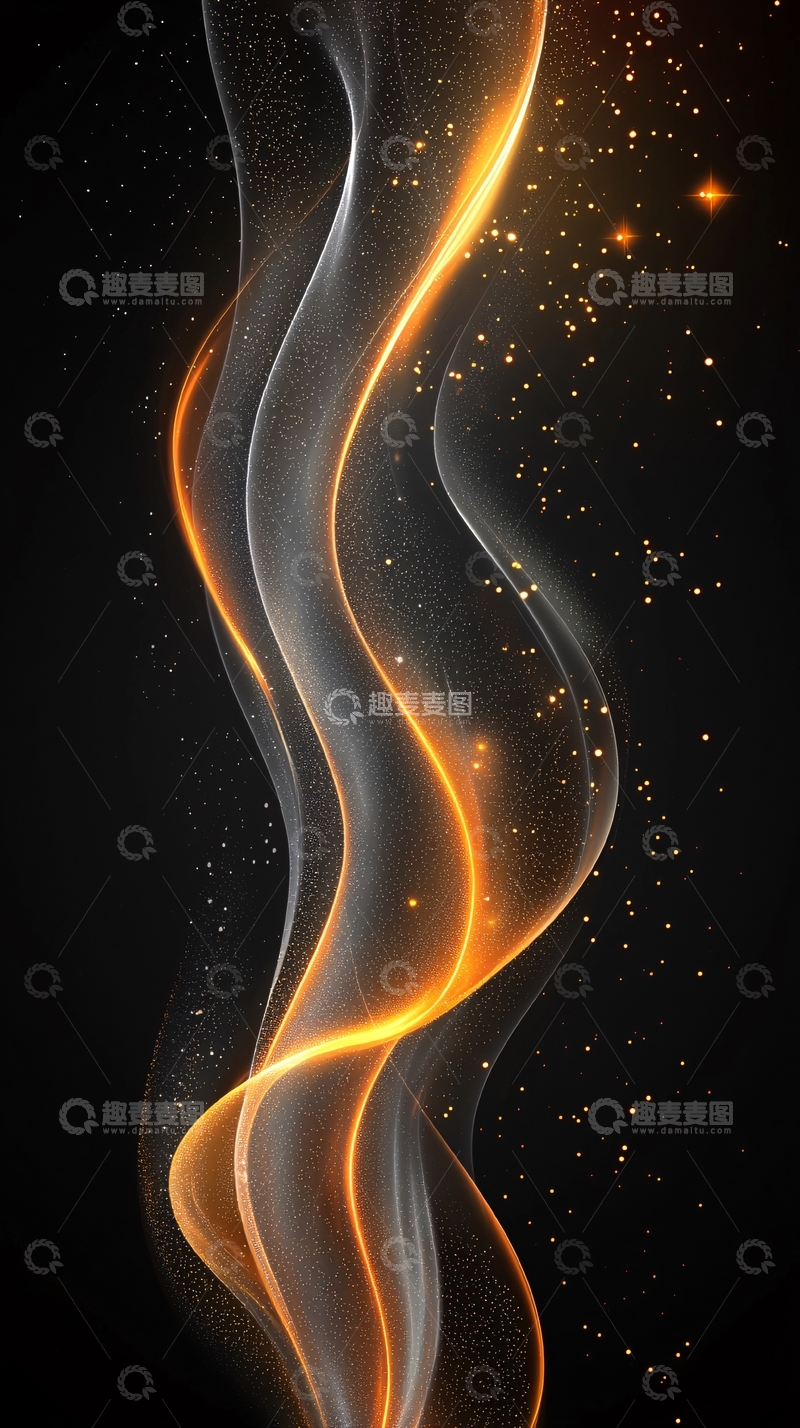 高清大图下载【趣麦麦图】金色光线动态线条