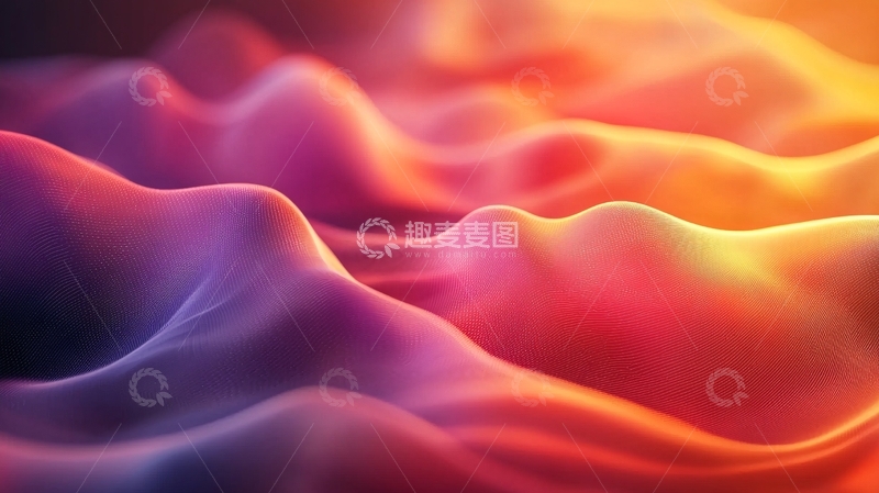 高清大图下载【趣麦麦图】抽象彩色波浪背景