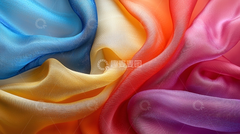高清大图下载【趣麦麦图】-丝绸面料柔美色彩