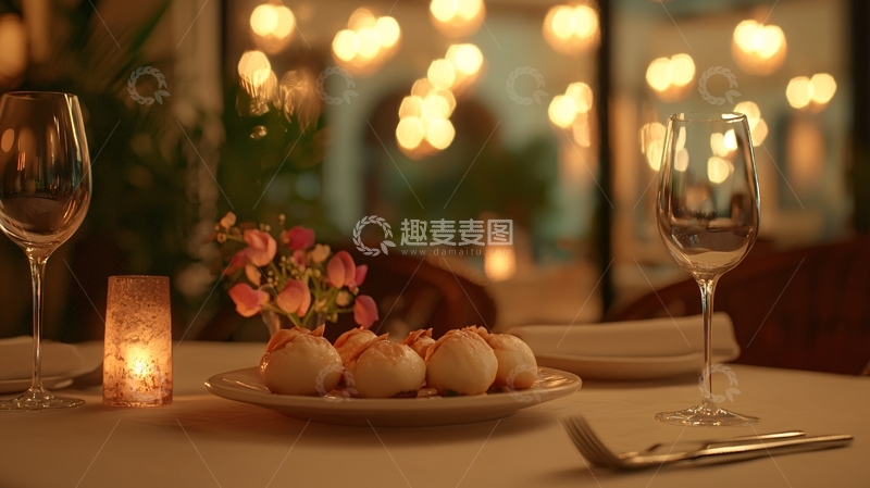 高清大图下载【趣麦麦图】晚餐浪漫场景