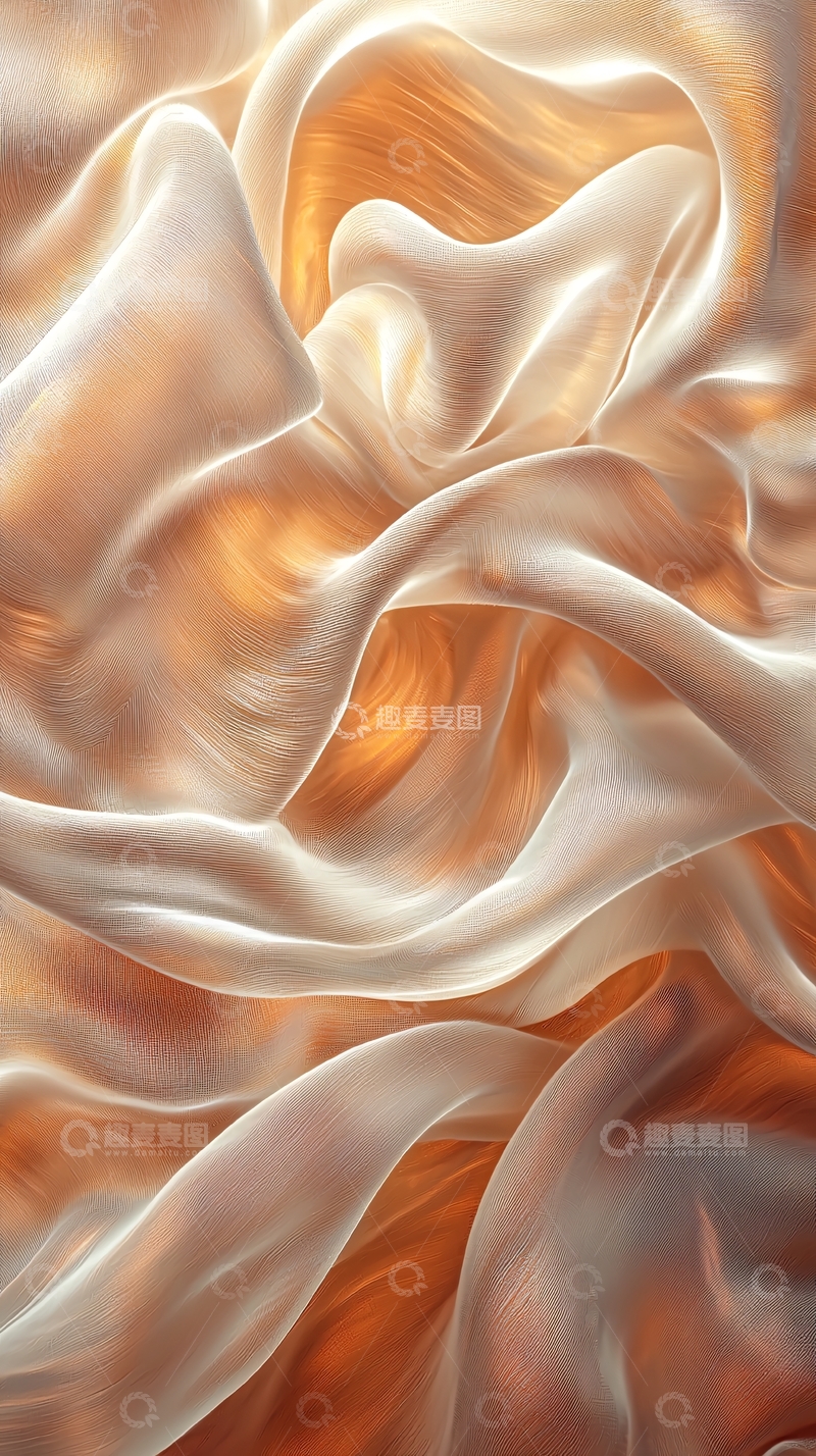 高清大图下载【趣麦麦图】-金色丝绸质感