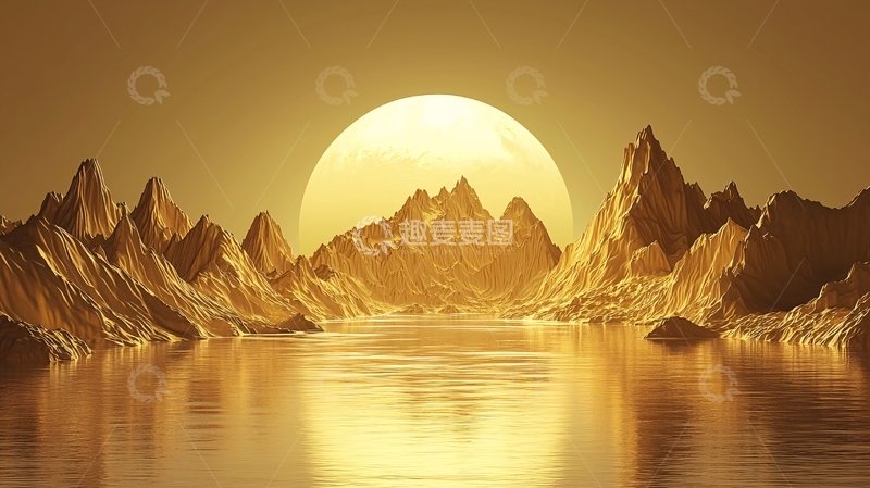 高清大图下载【趣麦麦图】金色山脉