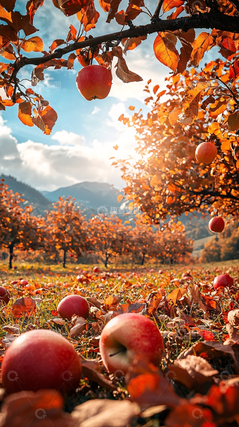 高清大图下载【趣麦麦图】秋日苹果园