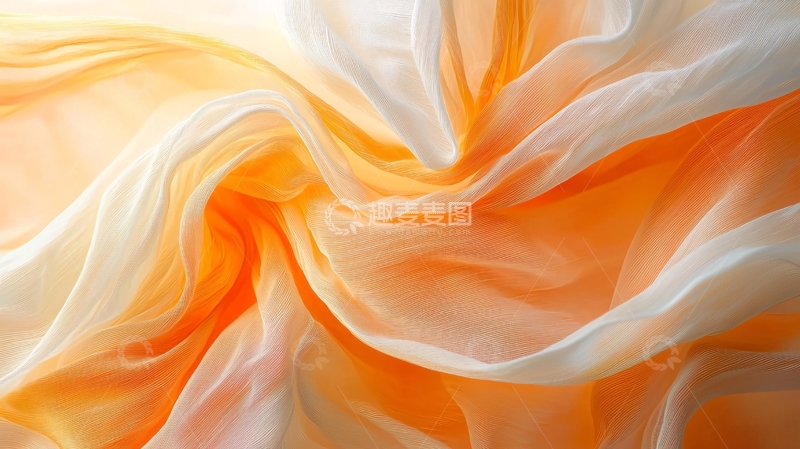 高清大图下载【趣麦麦图】橙色渐变丝绸纹理