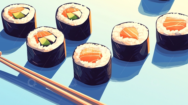 高清大图下载【趣麦麦图】美味寿司卷