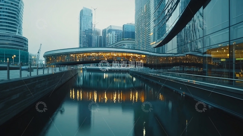 高清大图下载【趣麦麦图】独特设计的现代桥梁