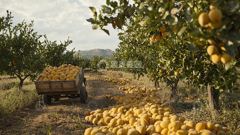 高清大图下载【趣麦麦图】柠檬采摘