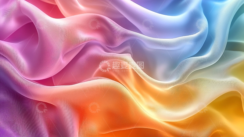 高清大图下载【趣麦麦图】色彩渐变丝绸般的质感