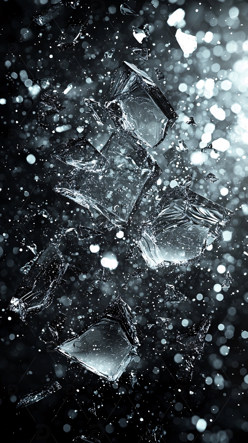 高清大图下载【趣麦麦图】冰块爆裂