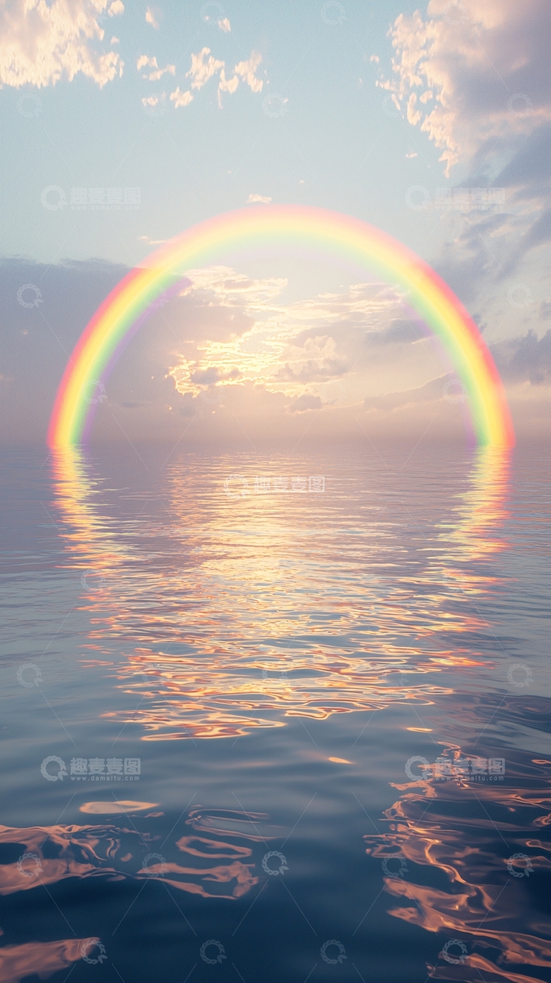 高清大图下载【趣麦麦图】彩虹倒影2