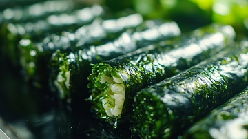 海苔包裹的米饭卷
