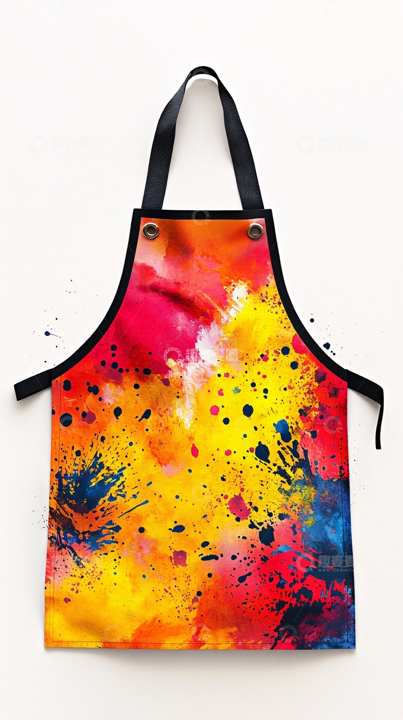 高清大图下载【趣麦麦图】彩色泼墨围裙