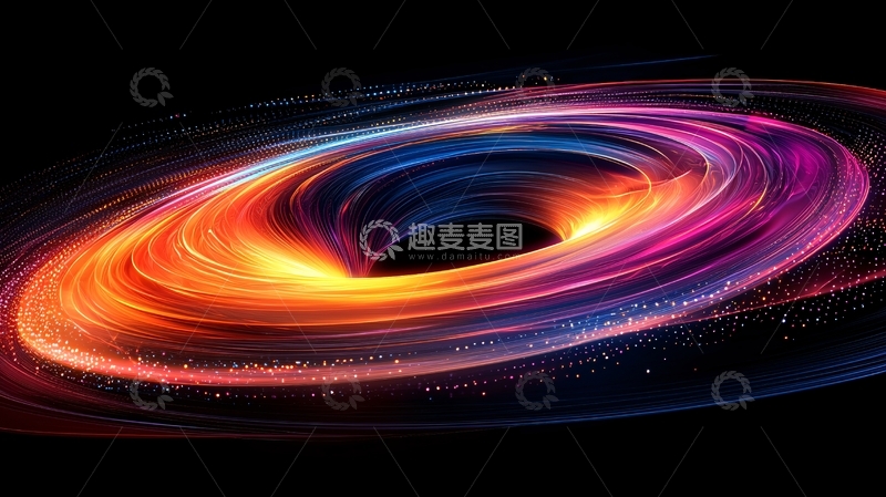 高清大图下载【趣麦麦图】彩色旋转星云