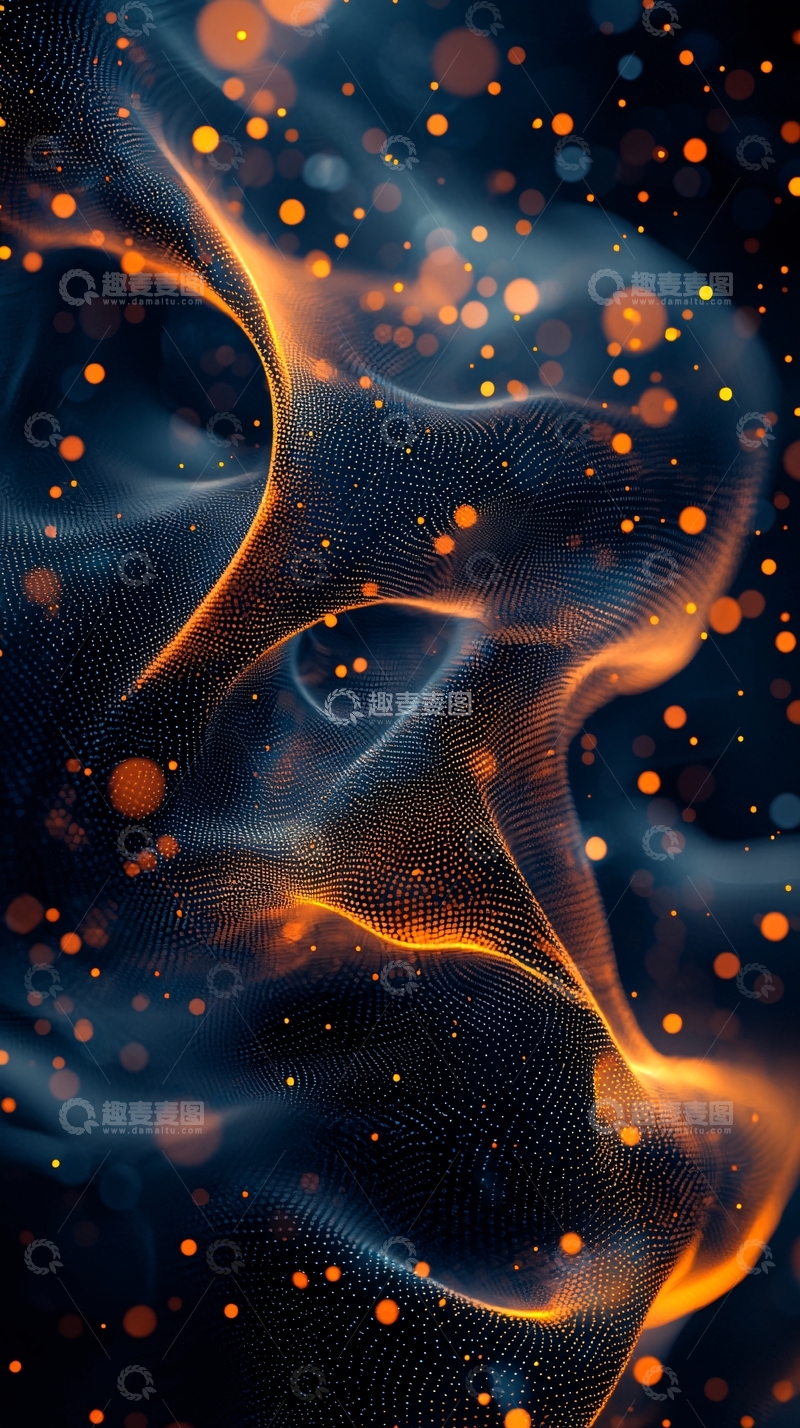 高清大图下载【趣麦麦图】金色光芒流动背景