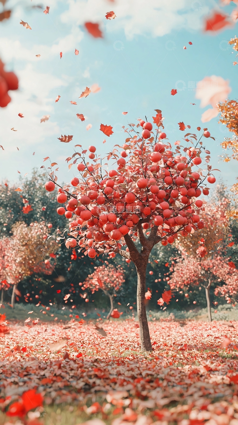 高清大图下载【趣麦麦图】红苹果树