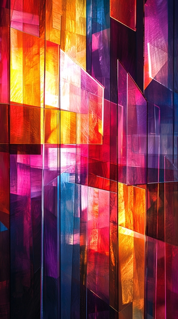 彩色玻璃窗抽象艺术