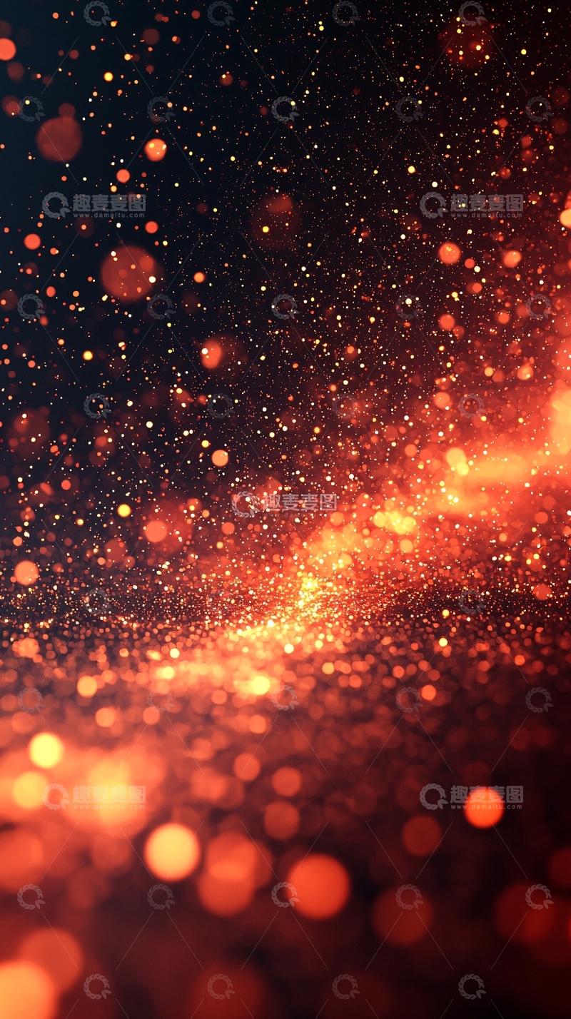 高清大图下载【趣麦麦图】暗红光点星河背景