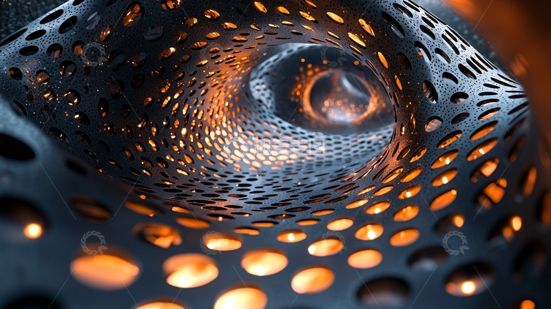 高清大图下载【趣麦麦图】抽象金属网状结构