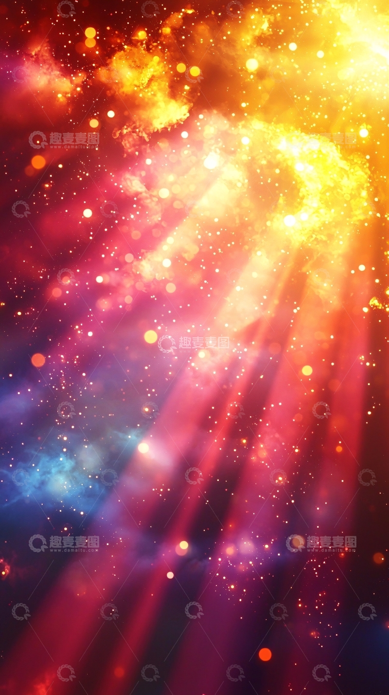 高清大图下载【趣麦麦图】绚丽星空光芒四射