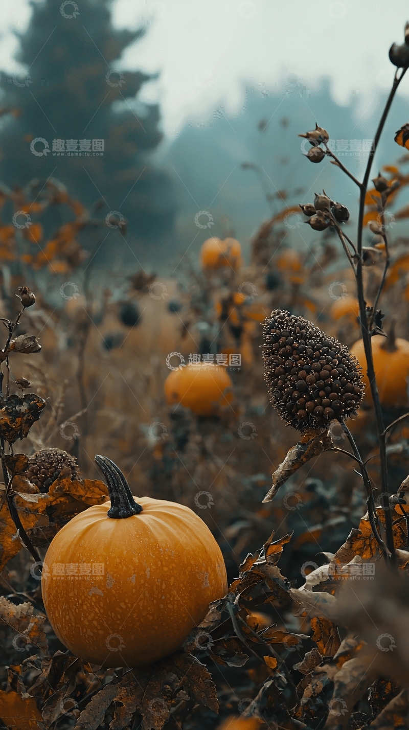 高清大图下载【趣麦麦图】秋日南瓜田园风光