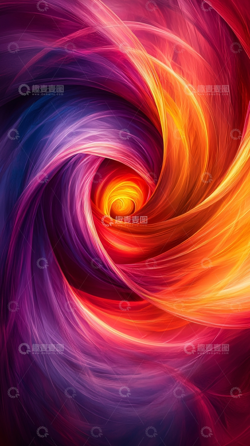 高清大图下载【趣麦麦图】色彩漩涡抽象背景