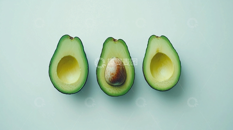 高清大图下载【趣麦麦图】三个牛油果切面