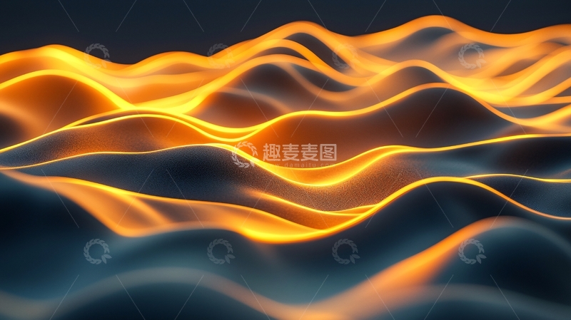 高清大图下载【趣麦麦图】流动的金色山峦