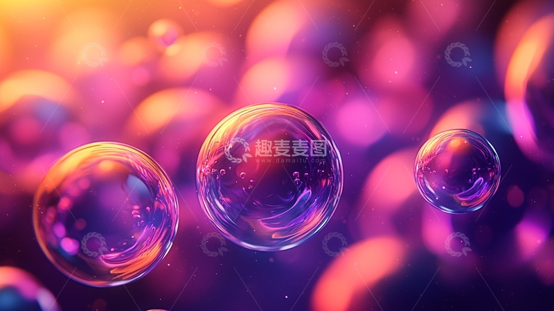 高清大图下载【趣麦麦图】彩色泡泡