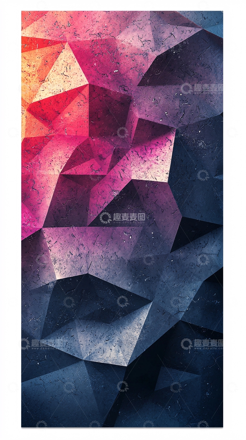 高清大图下载【趣麦麦图】彩色多边形抽象背景